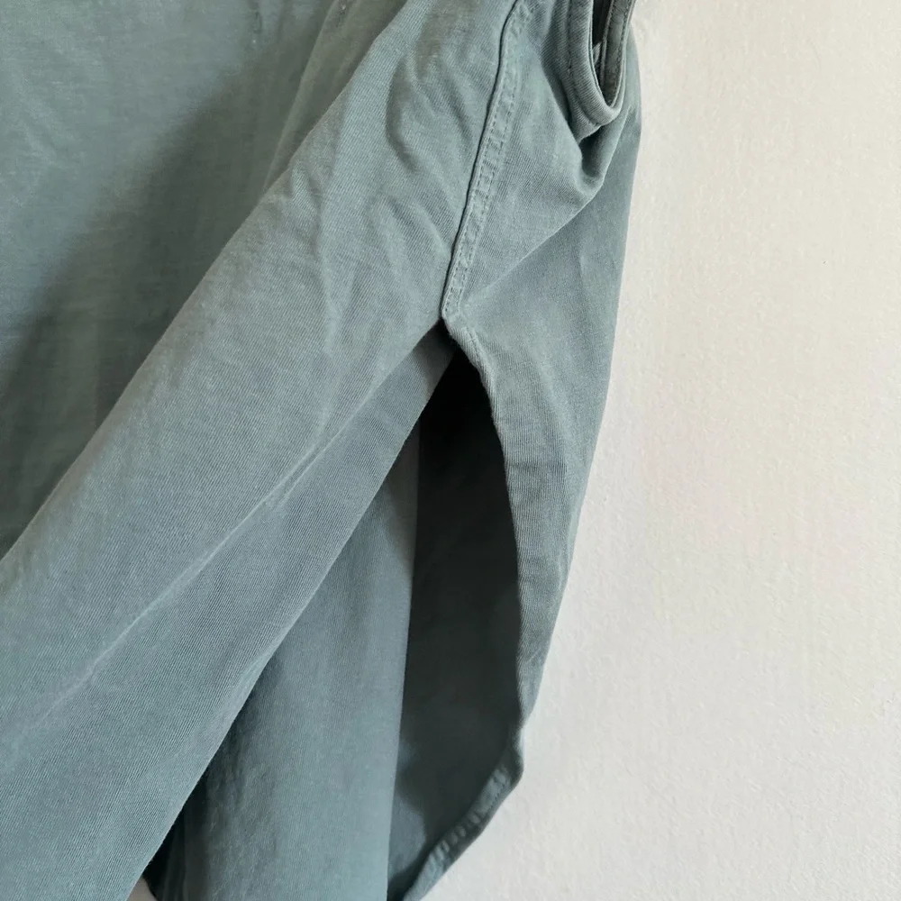 Madewell Teal Strum Side Slit Classic Tank Top Size XS EUC - Picture 6 of 7